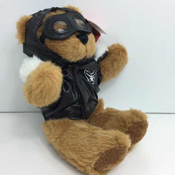 Aurora Smithsonian Institution Aviator Teddy Bear Brown Stuffed Animal 10" Fly - Picture 5 of 12